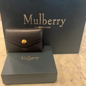 Mulberry folded multi-card wallet - small classic grain